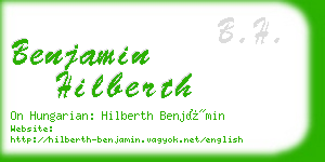 benjamin hilberth business card